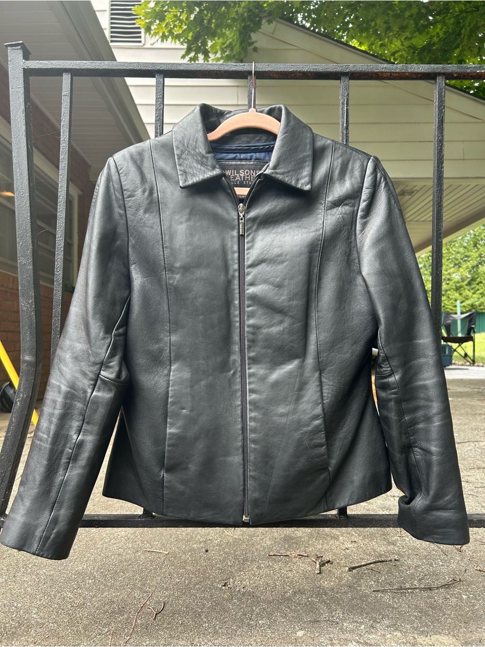 Vintage black leather jacket women’s Wilson’s Leather size small